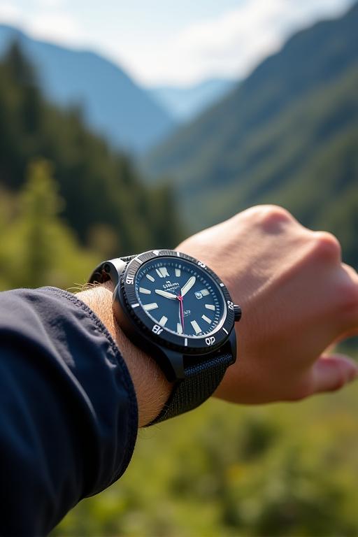 Orologio sportivo al polso durante un'attività all'aperto